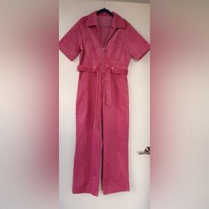 Pink Short Sleeve Jumpsuit